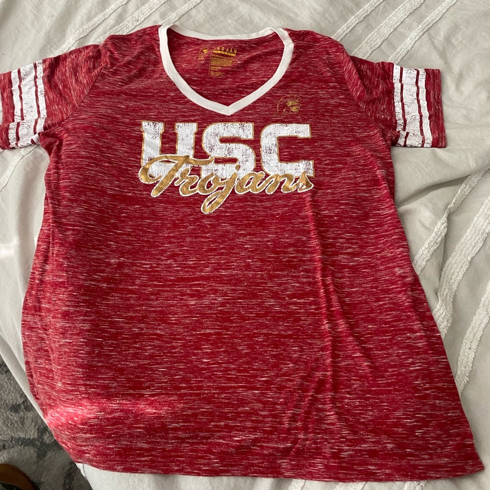 2xl Plus Size womens USC Trojans Short Sleeved Shirt